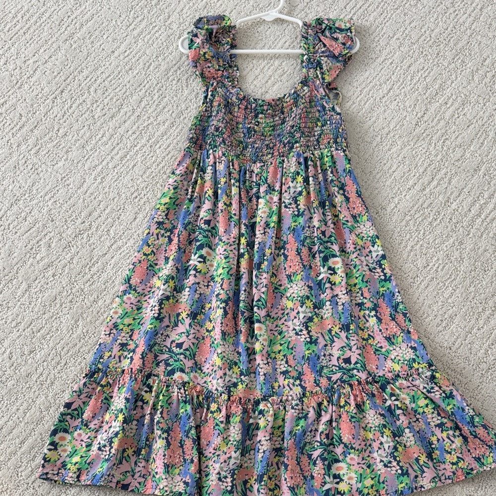 GAP Floral Kids Dress with Ruffle Sleeves
